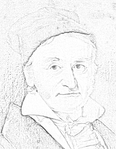 Portrait of the mathematician and philosopher Carl Friedrich Gauss (1777-1855)